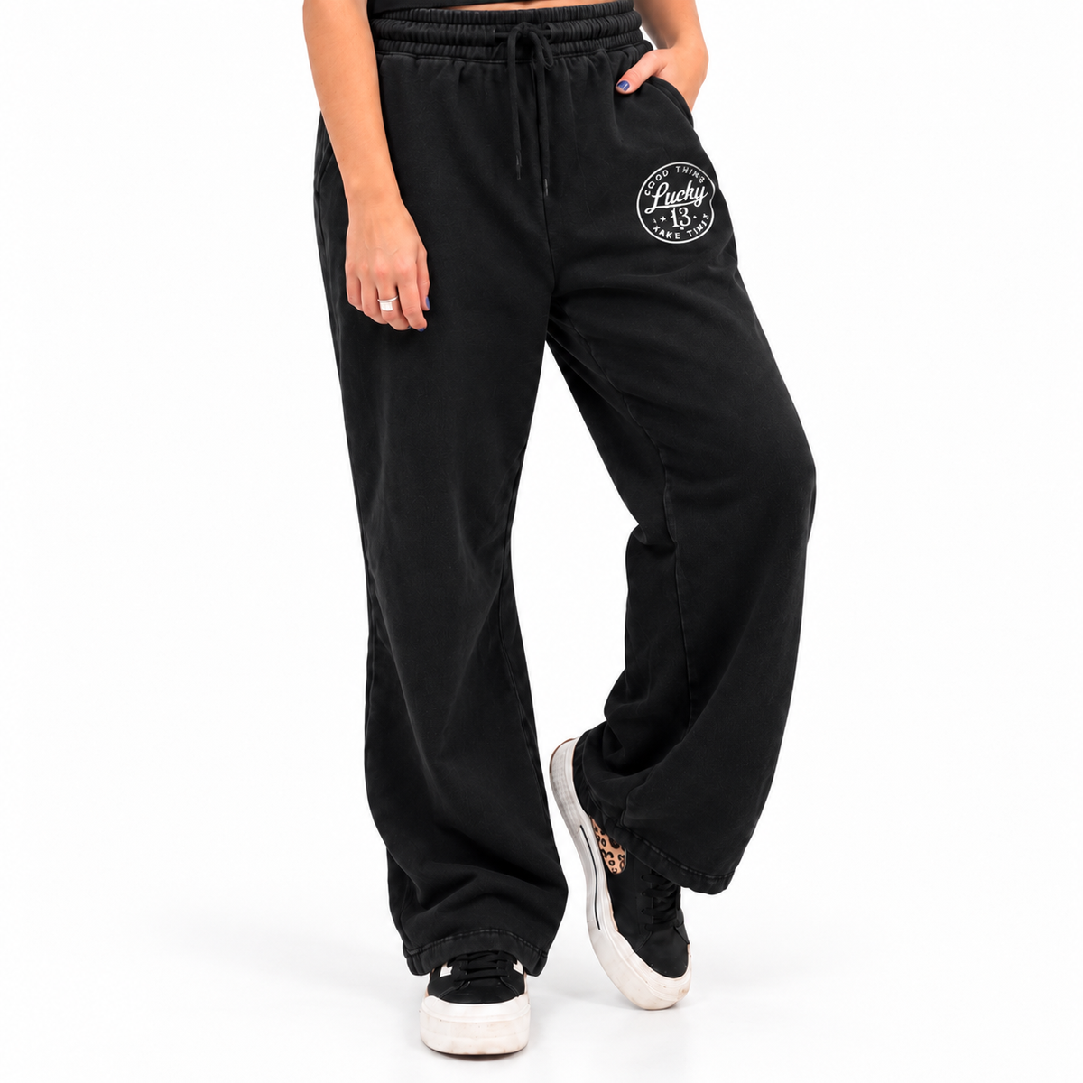 Make Your Own Luck - Black Vintage Sweats