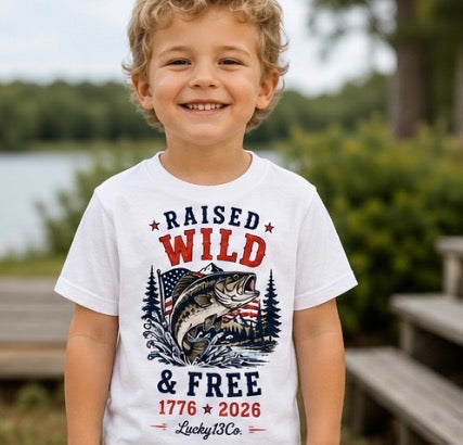 Youth Raised Wild and Free T-Shirt