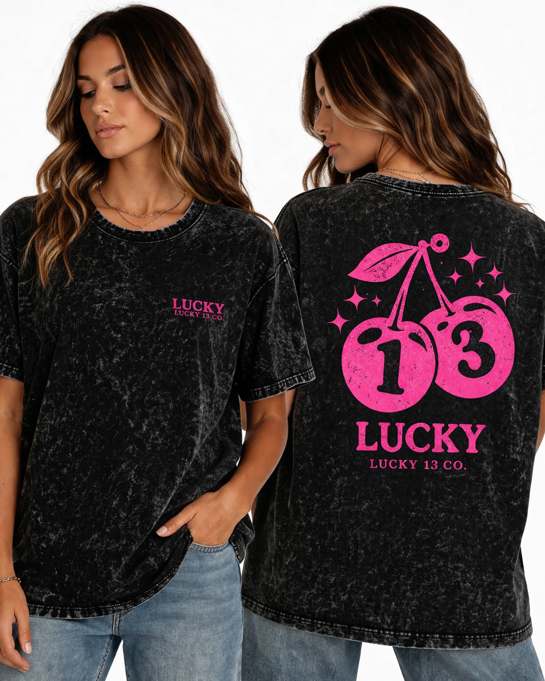 Ladies Acid Washed T-Shirt