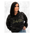 Make Your Own Luck - Ladies Black Camo Crop Hoodie