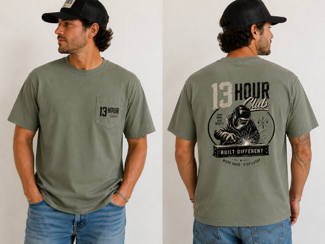 The Grind - 13 Hour Club Welder Pocket T-Shirt
