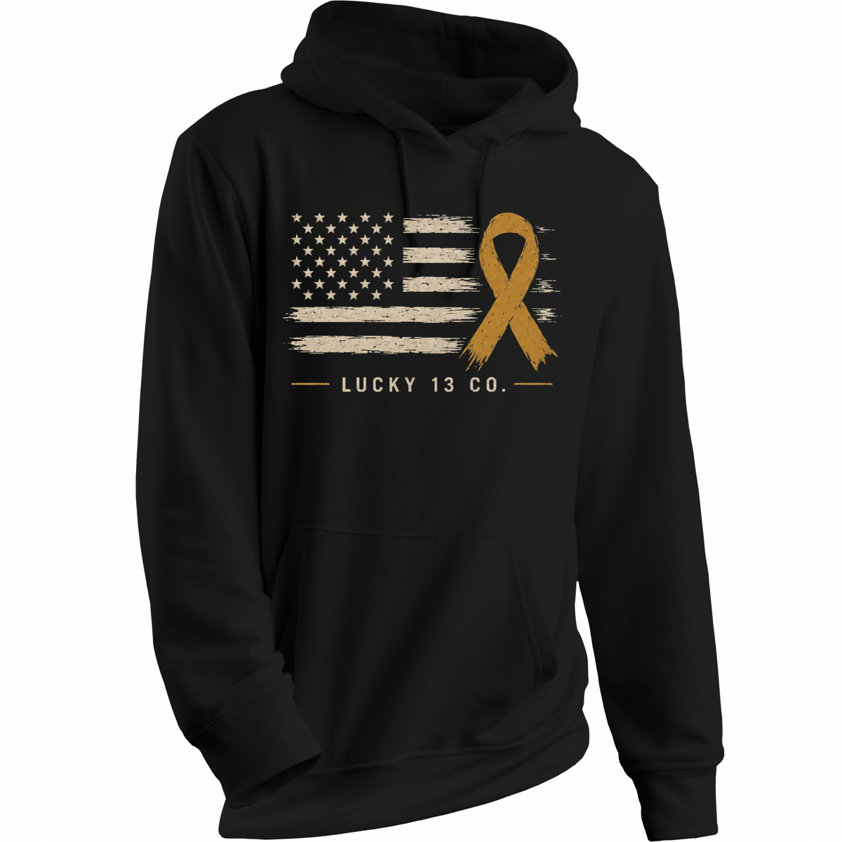 Make Your Own Luck - Stand Together Gold Ribbon Hoodie ADULT