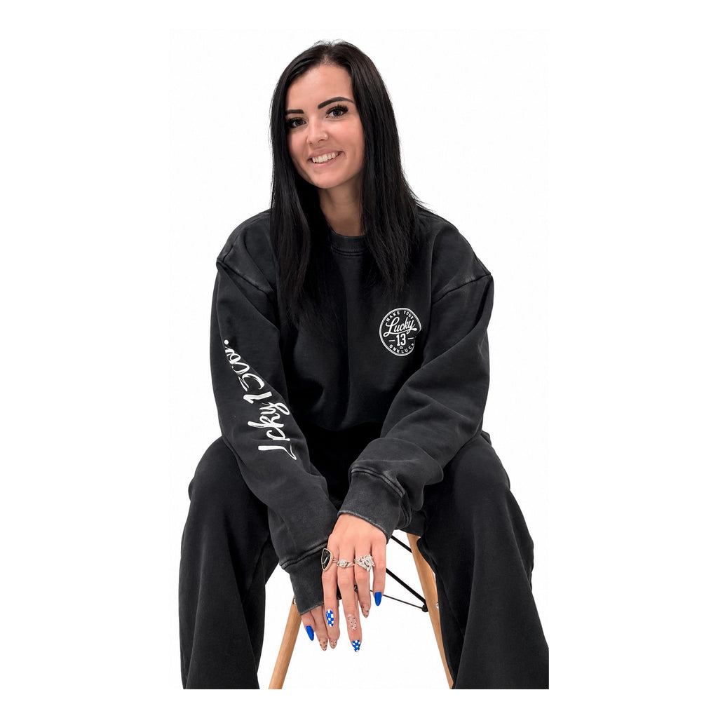 Make Your Own Luck - Black Vintage Sweat Set