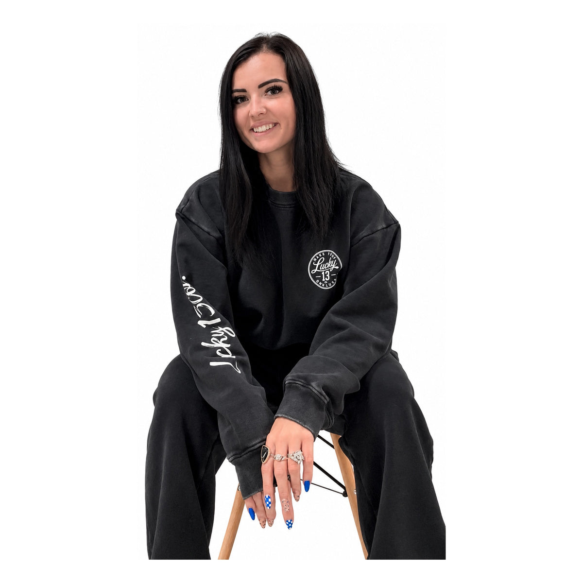 Make Your Own Luck - Black Vintage Sweat Set
